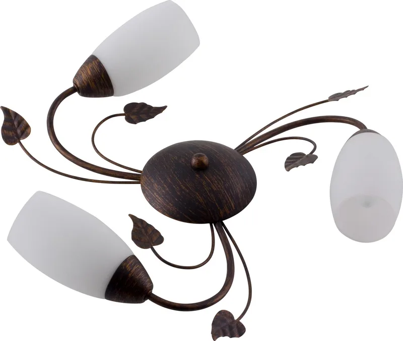 Plafonniere - VENEZIA - glas - Ø 50cm - E14 - 60800323X de Globo en Marron – photo produit