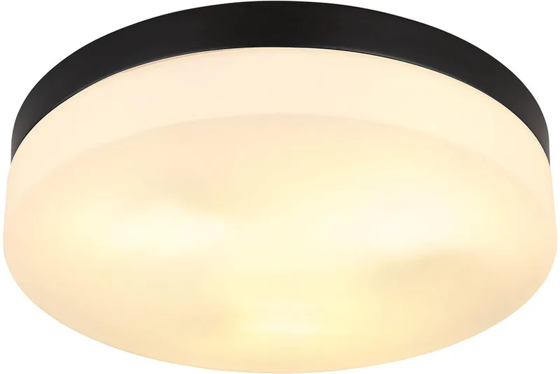 plafonniere - Vranos - aluminium - Ø 30cm - E27 - 32113B fra Globo i Sort – produktbillede 1 af 3