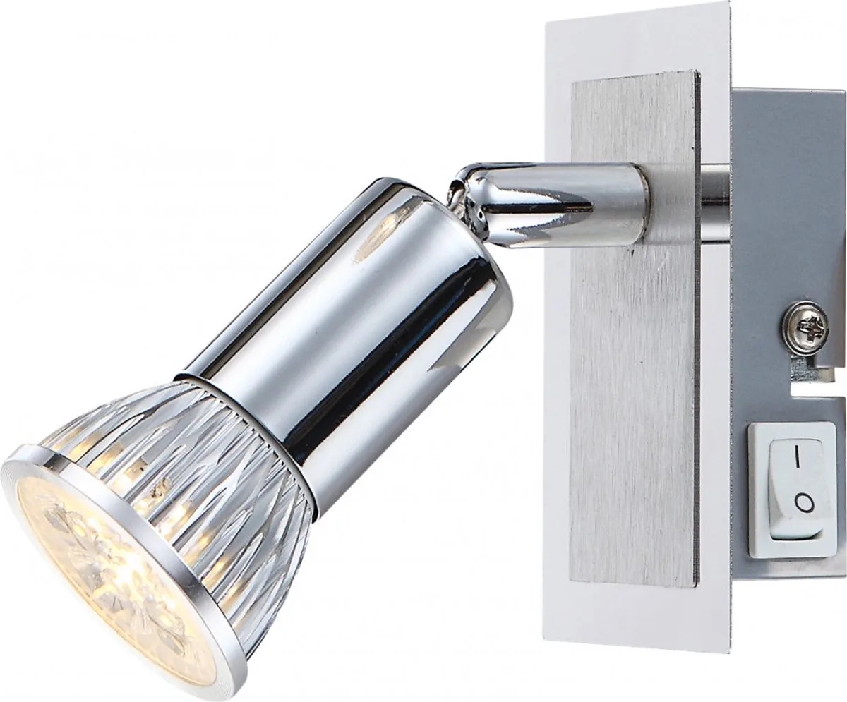 Praktische LED-spot chroom, aluminium6W- Globo LEVON 57997-1 von Globo in Silber – Produktfoto