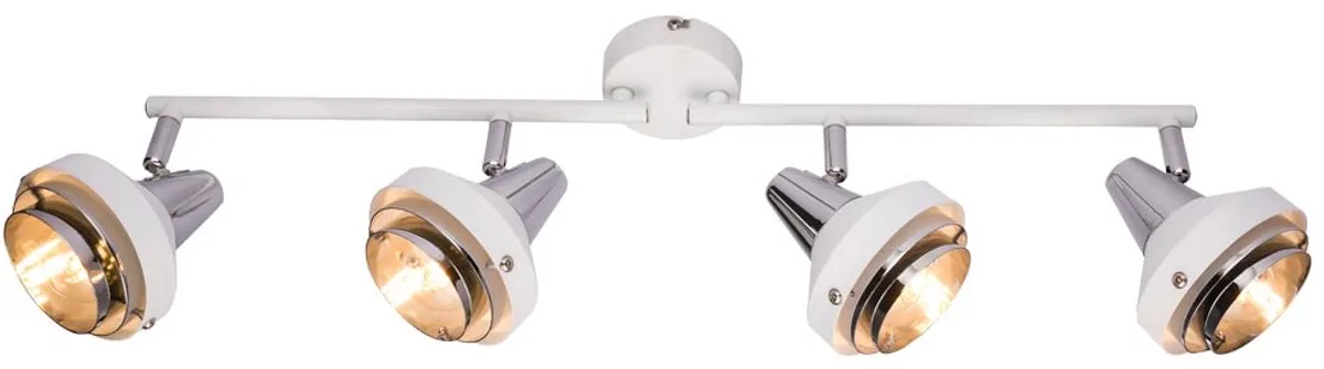 Retro plafondlamp chroom spot verstelbaar woonkamer verlichting design lamp de Globo en Blanc – photo produit