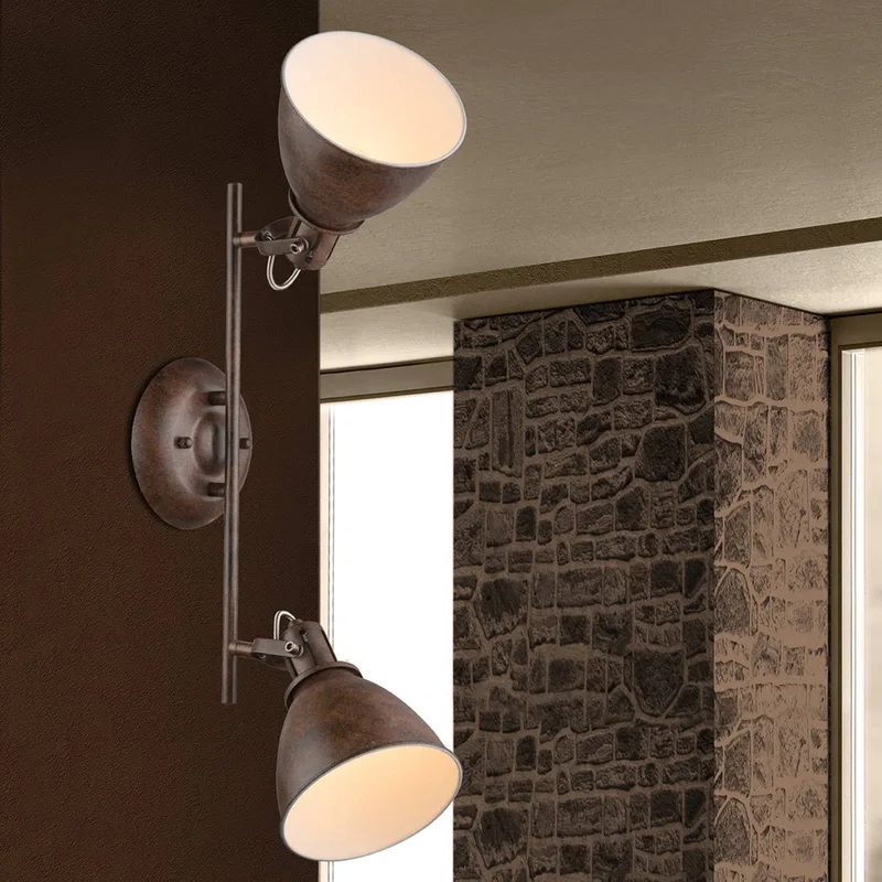Roestbruine plafondspot Giorgio, 2-lamps by Globo in Roestbruin – product photo