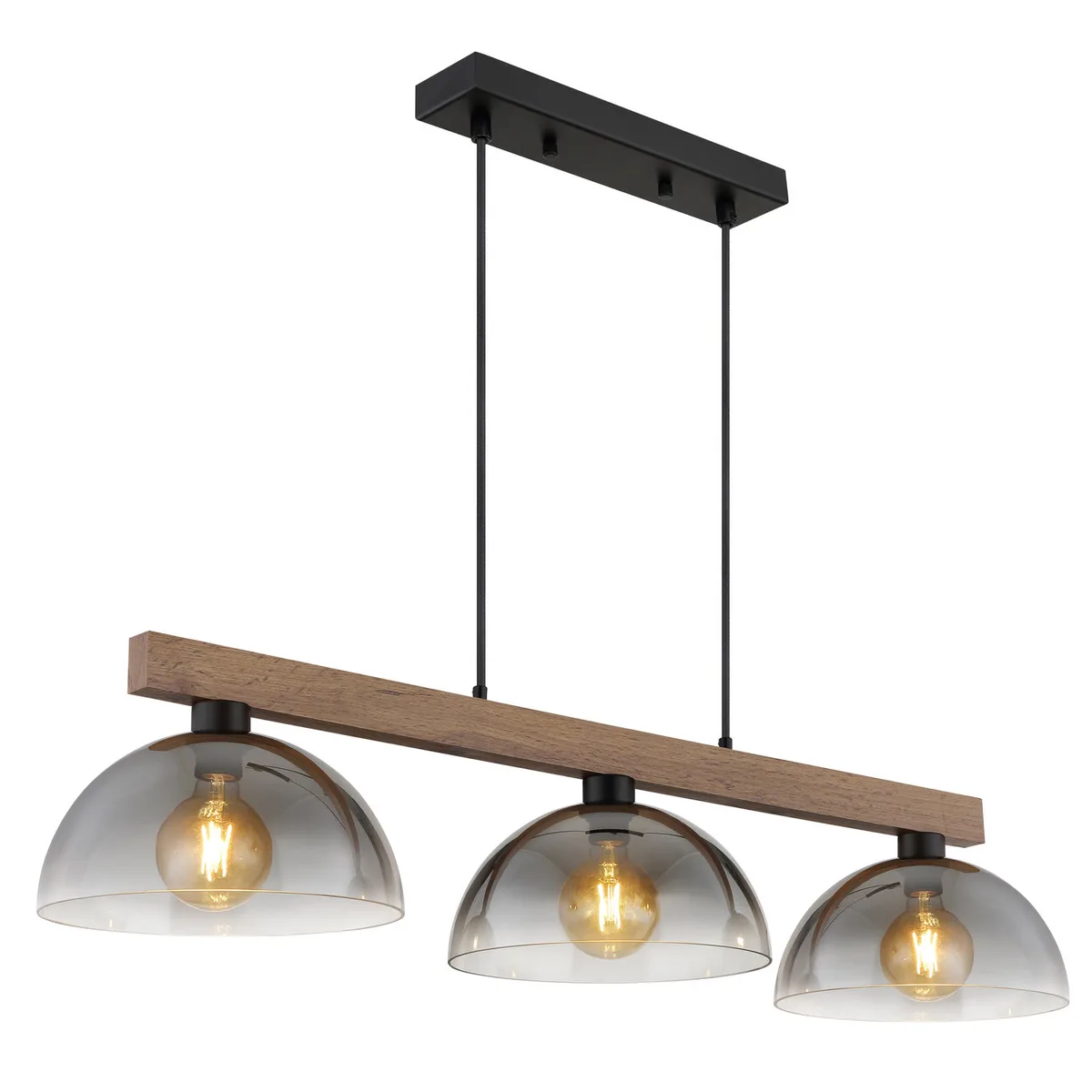 Romy Suspension De Bar, Mat, 3 X E27 de Globo en Noir – photo produit