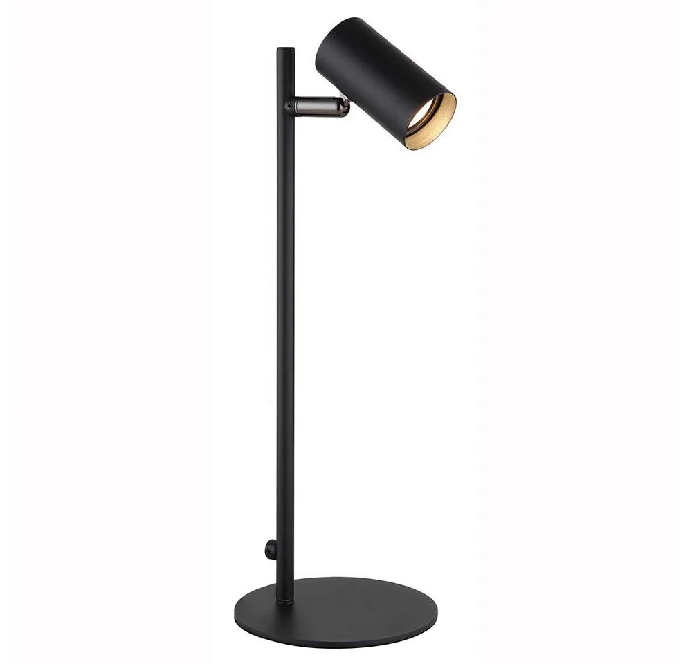 Schreibtischlampe, LED-Leuchtmittel fest verbaut, Warmweiß, Tischleuchte LED Leselampe schwenkbar Beistelllampe Metall de Globo en Noir – photo produit