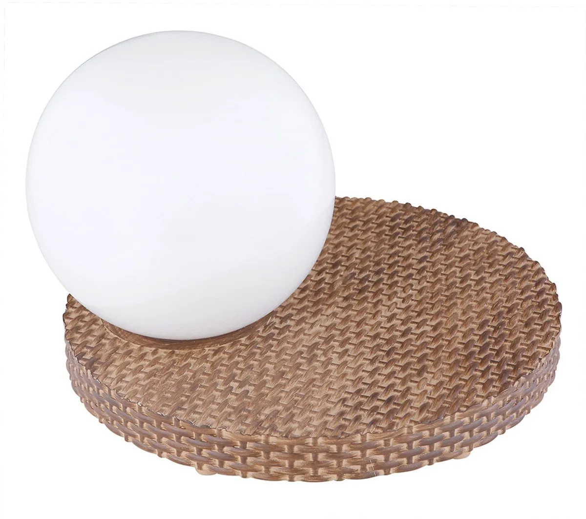Solar terrasdecoratie buitentafel solar lantaarn voor buiten solar lamp rotan look solar wereldbol tuindecoratie balkon, lichtgrijs 1x LED, LxH 20x17 cm de Globo en Blanc – photo produit