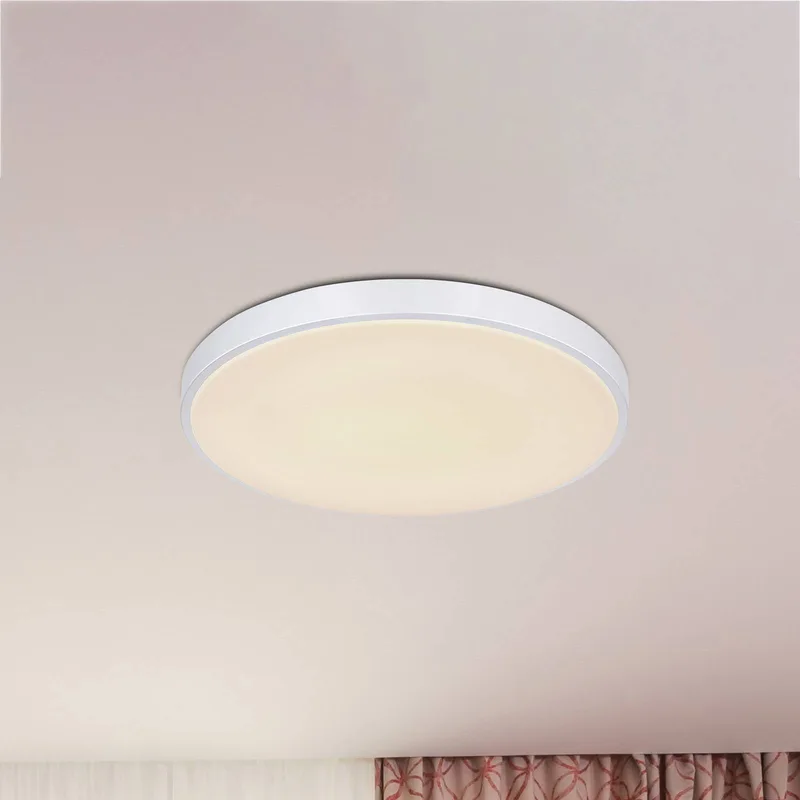 Sonny LED plafondlamp, zilver, CCT, Ø 50,5 cm fra Globo i Sølv, Hvid – produktbillede
