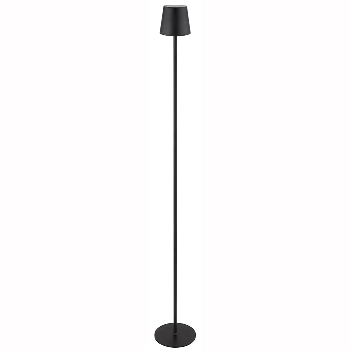 Staande lamp Staande lamp Tuinlamp Buitenlamp Patio lamp, metaal kunststof touchdimmer oplaadbare batterij, LED 3W 130Lm 3000K warm wit, H 120 cm de Globo en Noir – photo produit