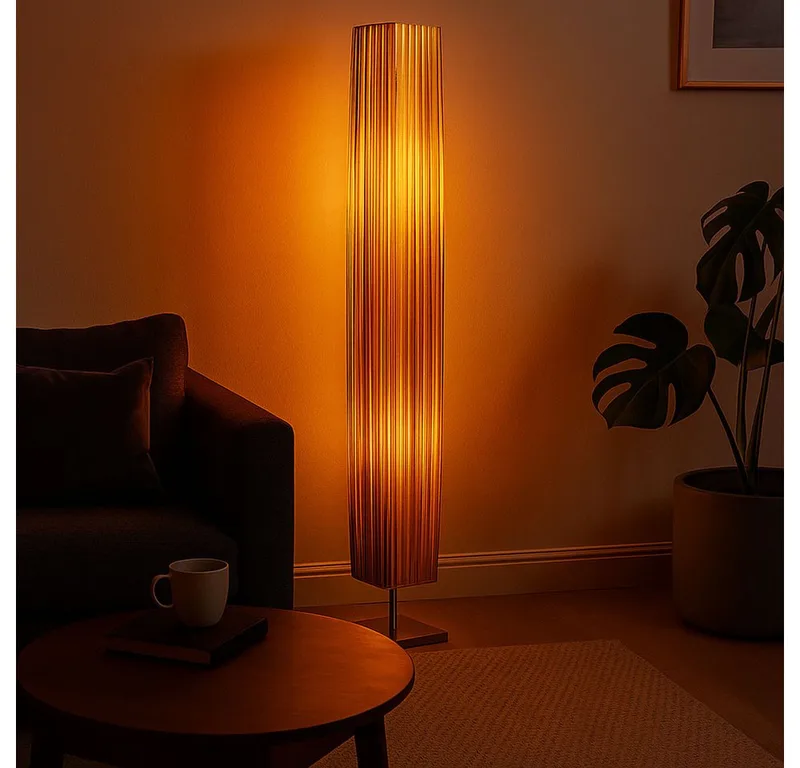 Stehlampe, Leuchtmittel nicht inklusive, Stehleuchte Chrom Standleuchte Stehlampe mit Textilschirm und Schalter by Globo in White – product photo