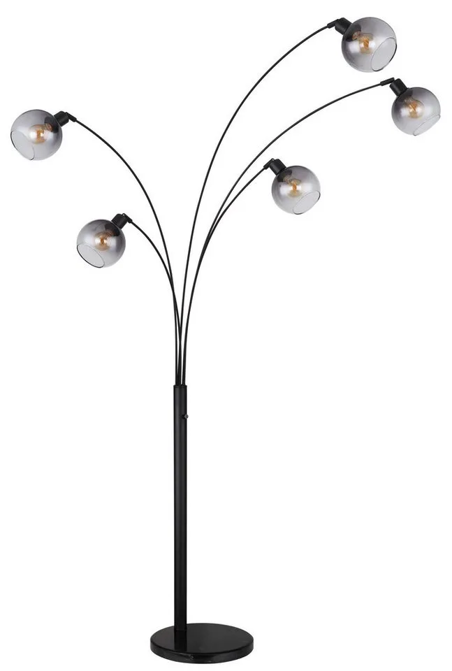 Stehlampe SEYMOUR, ohne Leuchtmittel, Stehleuchte, Glas, Design Leuchte, Wohnzimmer von Globo in Schwarz – Produktfoto