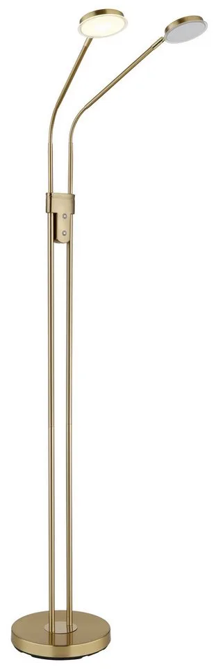 Stehlampe SILVIO, LED fest integriert, Stehleuchte mit Touchdimmer, flexibel, modern & komfortabel fra Globo i Guld – produktbillede 4 af 5