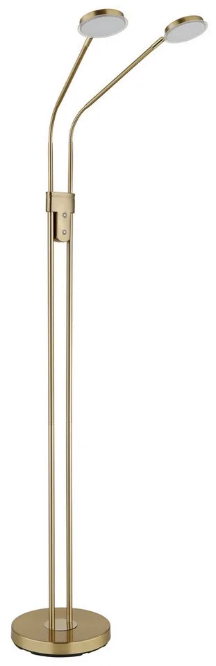 Stehlampe SILVIO, LED fest integriert, Stehleuchte mit Touchdimmer, flexibel, modern & komfortabel fra Globo i Guld – produktbillede 3 af 5