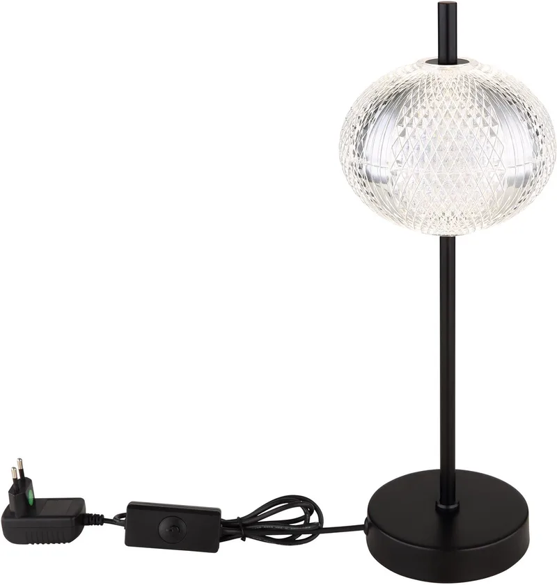 tafellamp - Aida - glas - Ø 15cm - LED - 16042T de Globo en Noir – photo produit