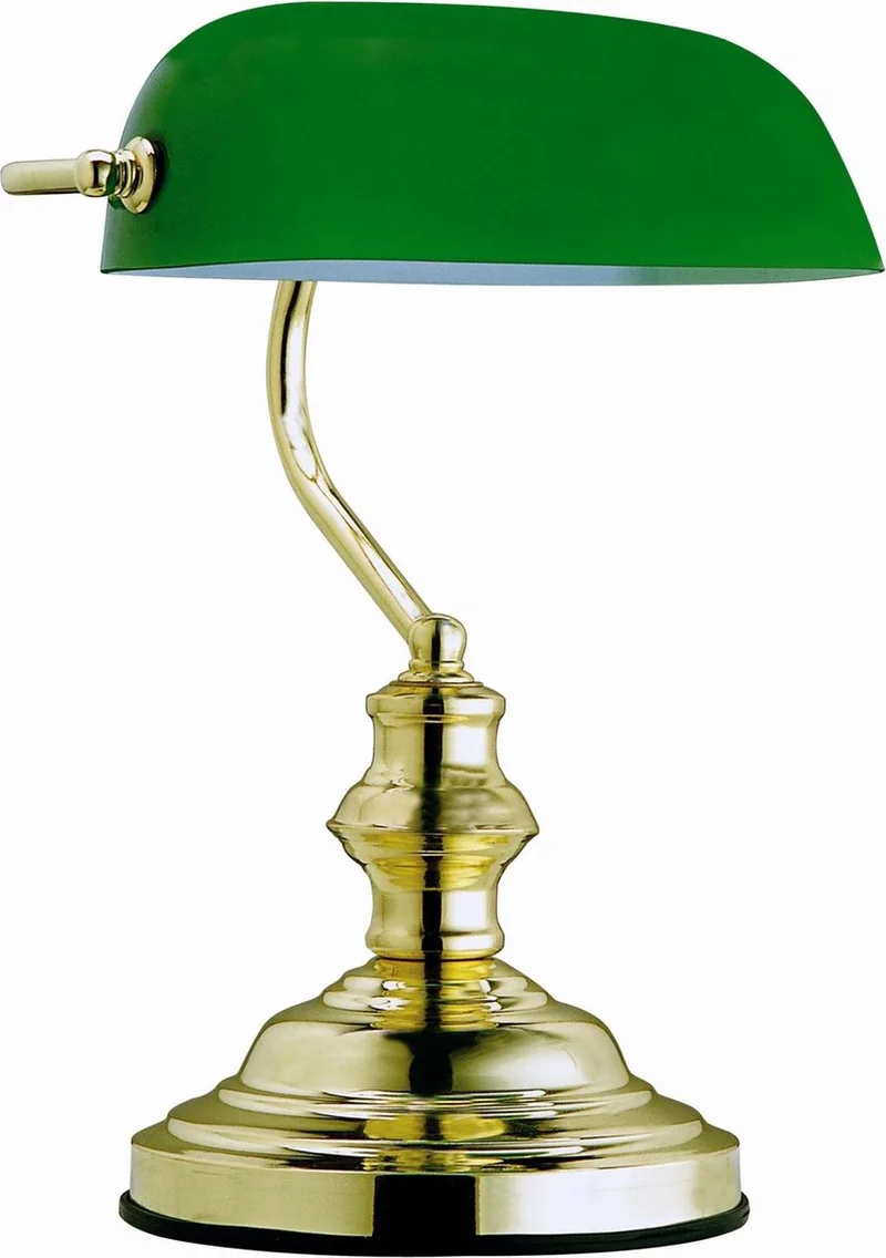 Tafellamp - ANTIQUE - metaal - bureaulamp - E27 - 2491 fra Globo i Messing – produktbillede