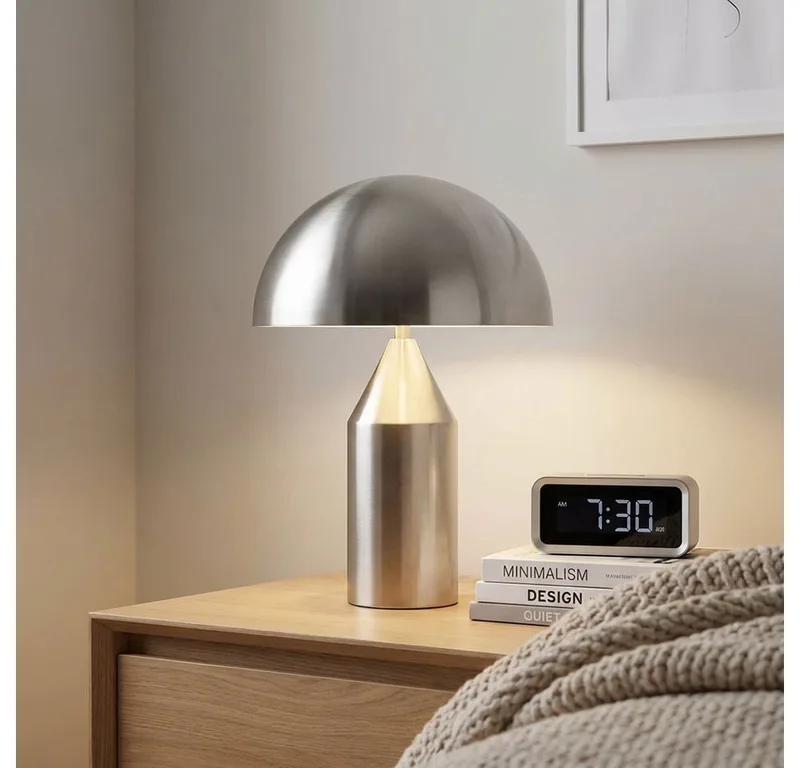 Tafellamp - ATOMA - metaal - Ø 28cm - E27 - 21030N fra Globo i Staal – produktbillede 4 af 5