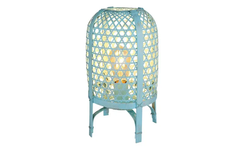 Tafellamp - CAIRO - metaal - Ø 22cm - E27 - 15762TA de Globo en Bleu – photo produit 2 sur 3