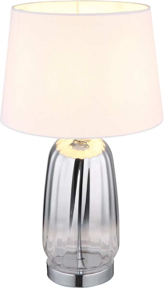 Tafellamp CLASSY E27 Metaal ø30.0cm H:52.0cm de Globo en Chrome – photo produit
