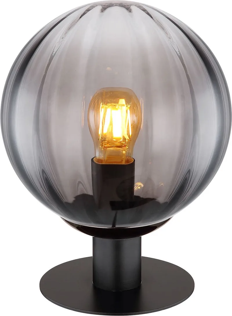 Tafellamp - Dallerta - glas smoke glas - Ø 23cm - E27 - 15216T fra Globo i Sort – produktbillede