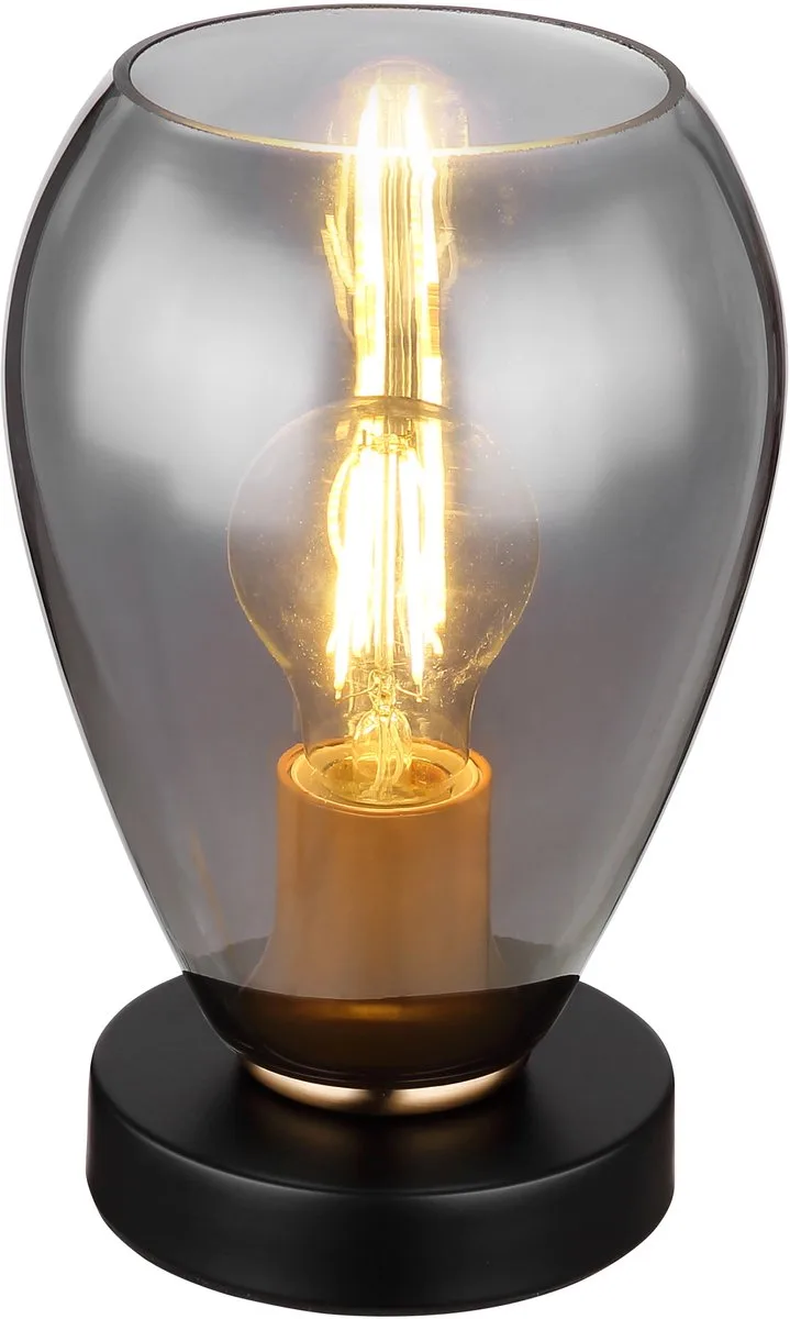Tafellamp - FANNI - glas - Ø 15cm - E27 - 15563T by Globo in Black – product photo