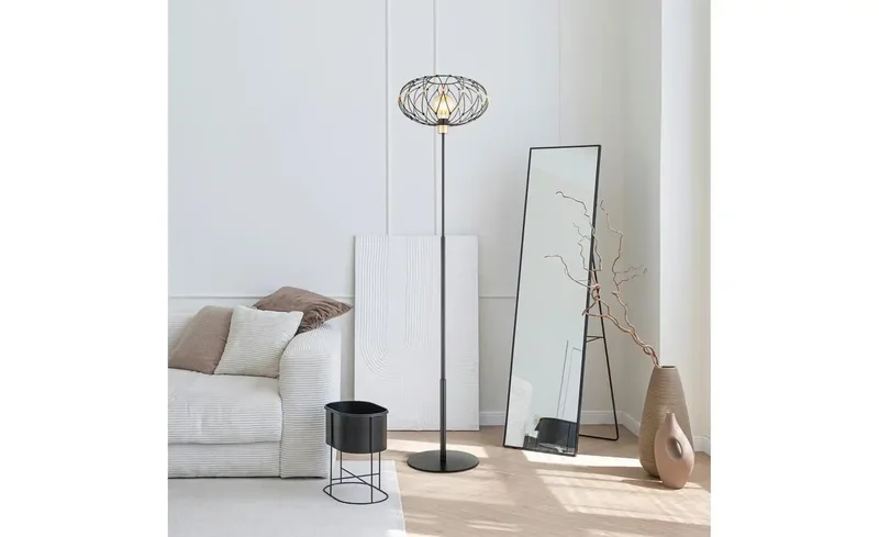 tafellamp - GREYS - metaal - Ø 40cm - E27 - 15966S de Globo en Noir – photo produit 3 sur 3