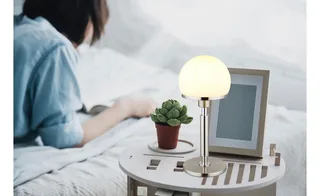 Tafellamp Haku chroom met wit glas - 21954C by Globo in Nikkel – product photo 3 of 3