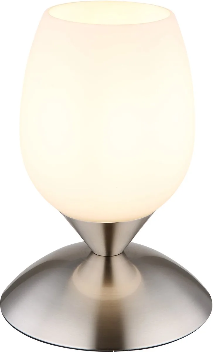 Tafellamp KUWAITA Nickel E14 Metaal ø12.5cm H:18.0cm de Globo en Argent – photo produit