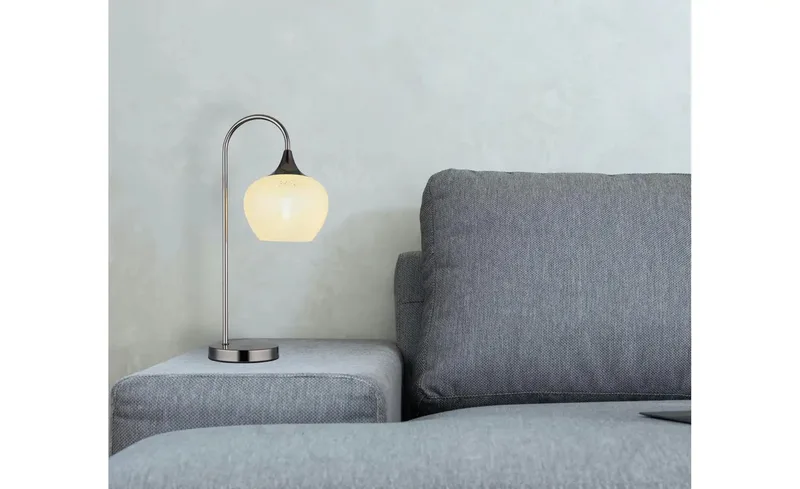 Tafellamp - MAXY - glas - kleurglas-lamp - E27 - 15548TK de Globo en Anthracite – photo produit 2 sur 3