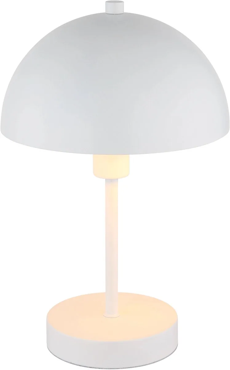 Tafellamp Nachtlamp Paddestoellamp Slaapkamerlamp Modern, metaal, E14 fitting, DxH 20x31 cm från Globo i Vit – produktbild