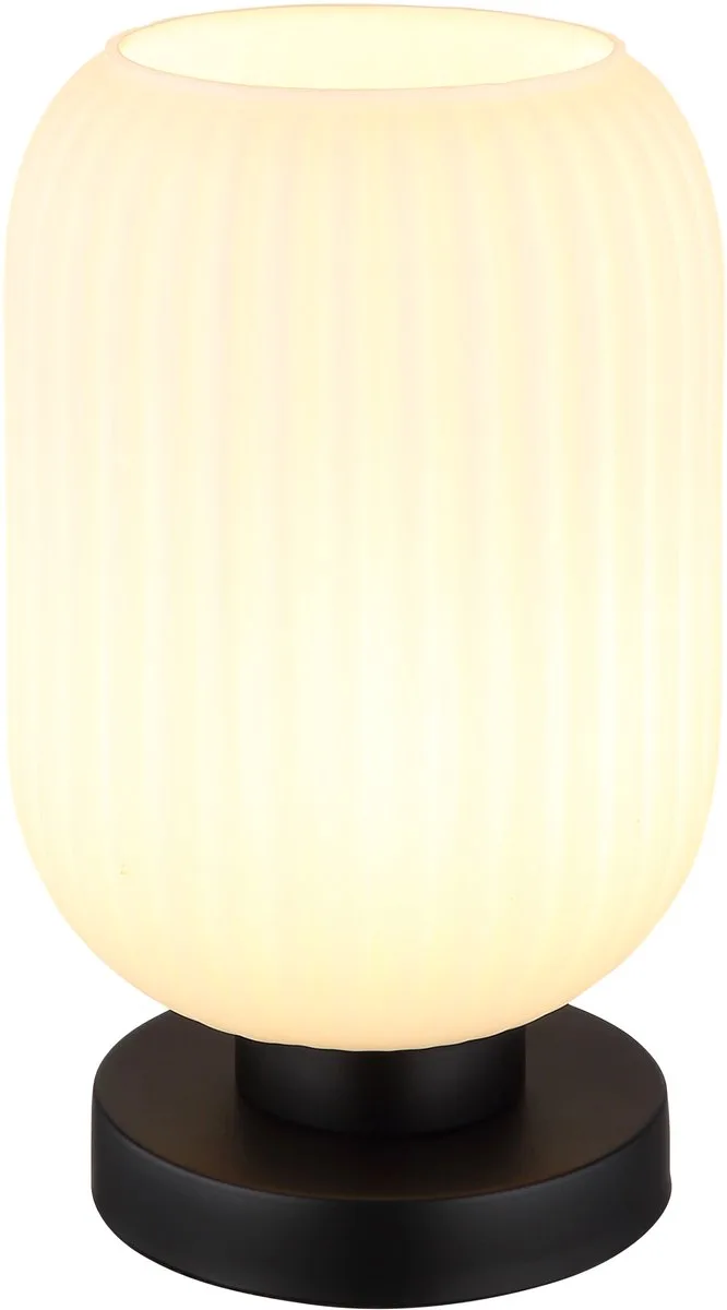Tafellamp NORMY Matt zwart E27 Metaal ø14.0cm H:24.0cm von Globo in Zwart Wit – Produktfoto