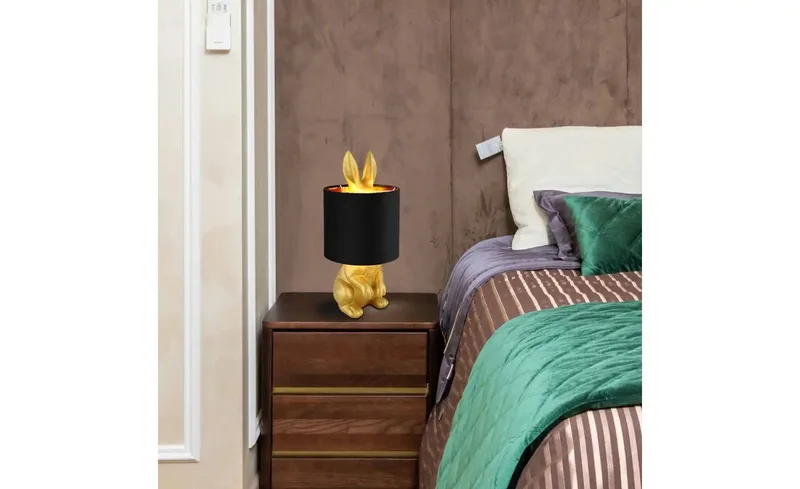 Tafellamp - RABBIT - kunststof - Ø 18cm - E27 - 21633G by Globo in Gold – product photo 3 of 3