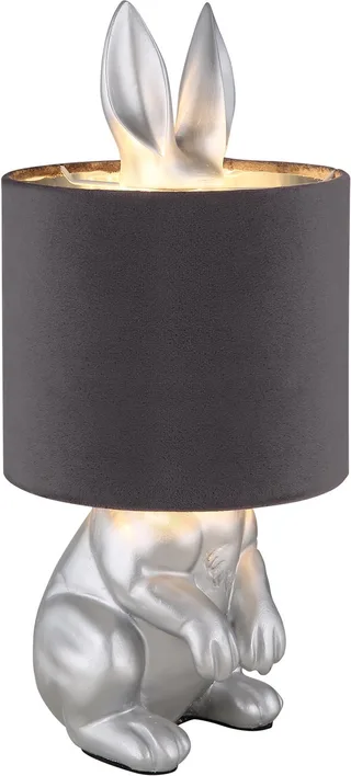 Tafellamp - RABBIT - kunststof - Ø 18cm - E27 - 21633S by Globo in Silver – product photo 1 of 3