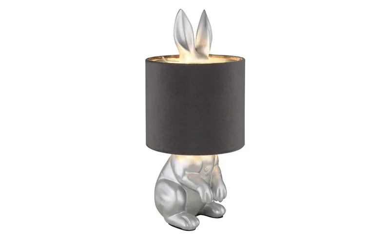 Tafellamp - RABBIT - kunststof - Ø 18cm - E27 - 21633S by Globo in Silver – product photo 2 of 3