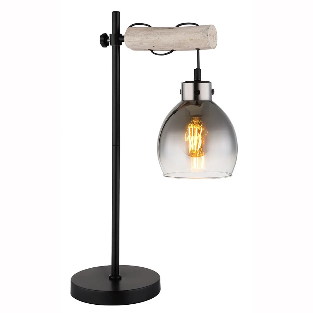 Tafellamp RYAN E27 Metaal ø15.0cm H:55.0cm van Globo in Matt zwart – productfoto