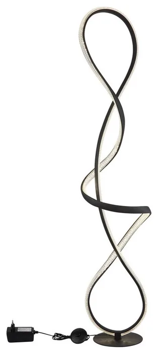 tafellamp - SWIRL - metaal - LED - 67341SS van Globo in Zwart – productfoto 4 van 5