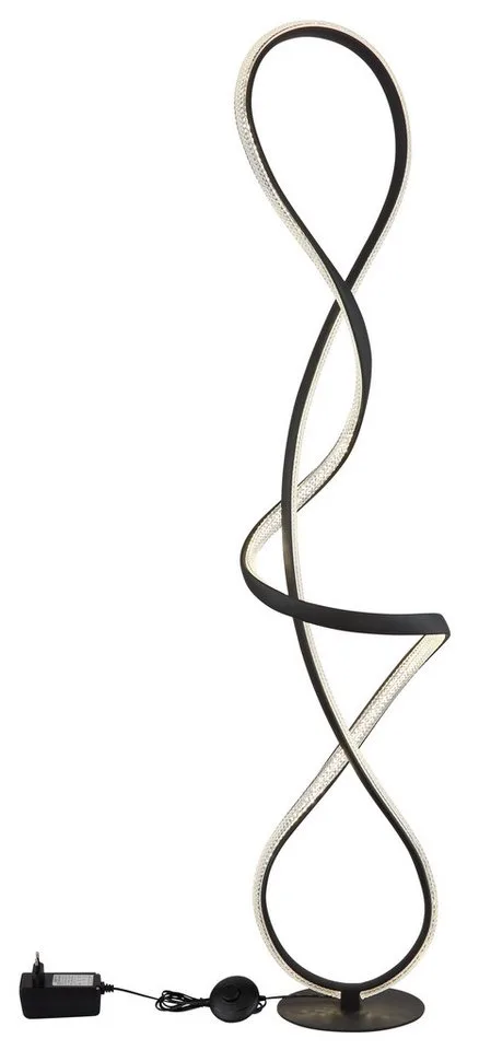 tafellamp - SWIRL - metaal - LED - 67341SS van Globo in Zwart – productfoto 4 van 5