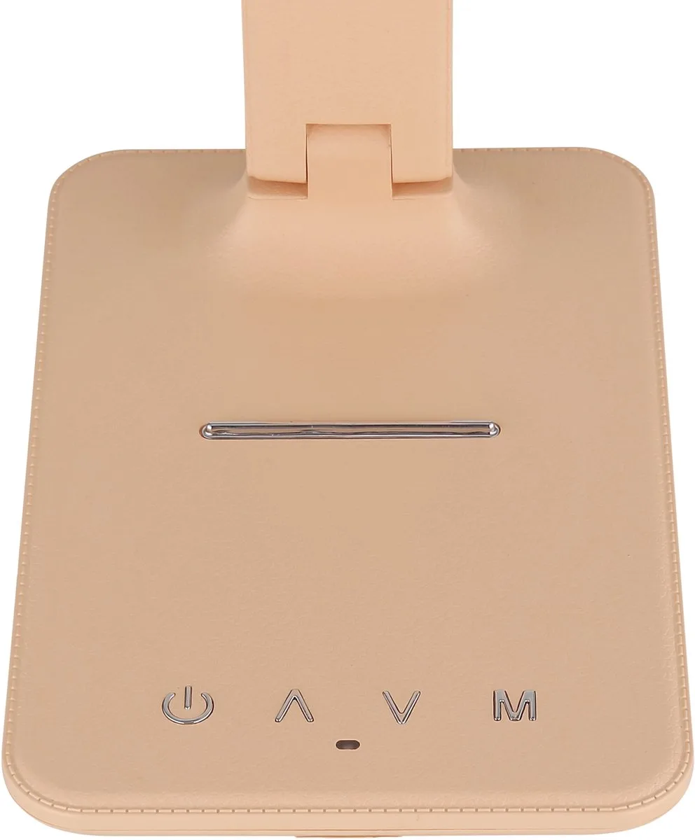 Tafellamp Touchdimmer Leeslamp Tafellamp Woonkamerlamp, kunststof perzikkleurig, 1x LED 6W 350Lm 3000K, 4000K, 6500K, H 56,5 cm von Globo in Zand bruin – Produktfoto