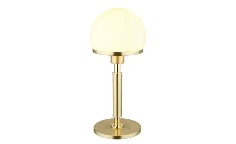 Tafellamp woonkamer tafellamp nachtlamp messingkleurig, metaal glas, 1x E27 fitting, DxH 18x40 cm by Globo in Brass – product photo 3 of 3