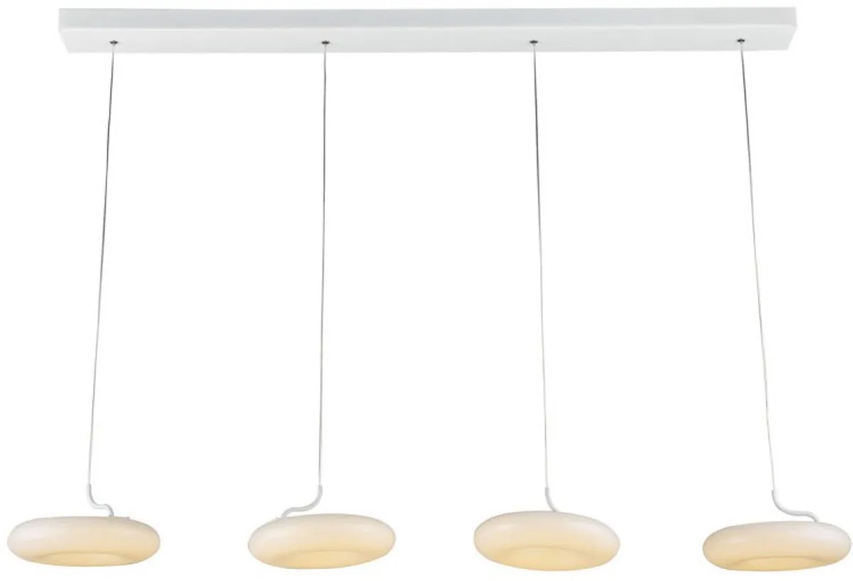 Traditionele LED hanglamp eetkamer 28 Watt Globo 42506-28H von Globo in Silber – Produktfoto