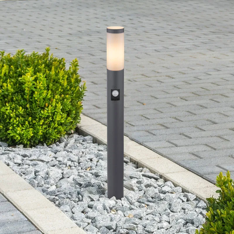 Tuinpadverlichting Boston, hoogte 80 cm, met sensor van Globo in Antraciet – productfoto