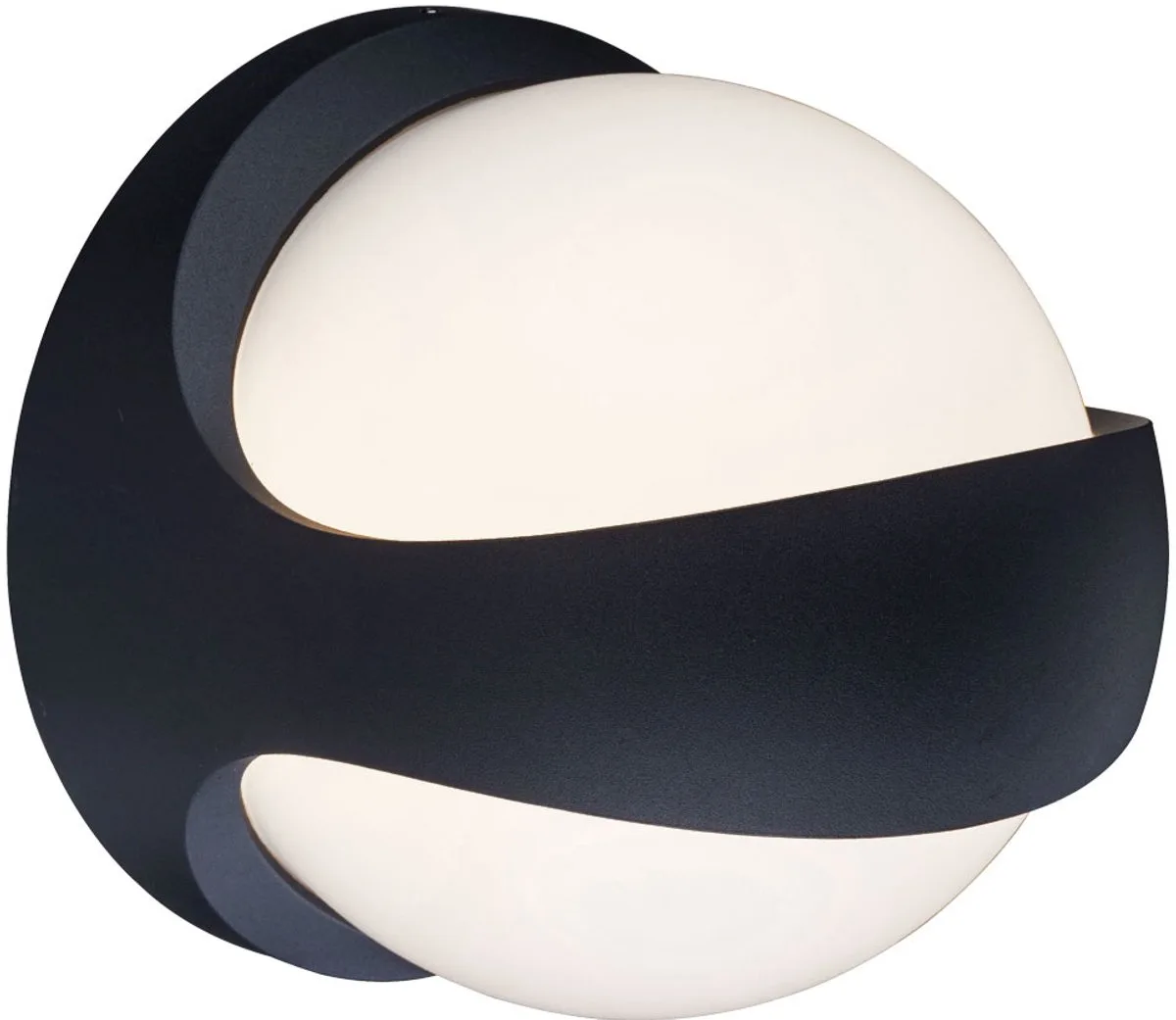 UP DOWN wandlamp outdoor LED wandlamp globe UP en DOWN verlichting outdoor antraciet, globe in wit, 1x LED 12 watt 520 lumen warm wit, HxBxA 20x20x18 cm von Globo in Schwarz – Produktfoto