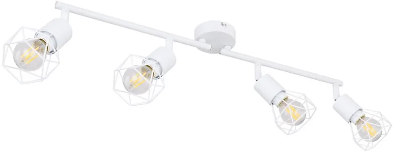 VINTAGE plafondlamp eetkamerverlichting kooi spot verstelbaar van Globo in Wit – productfoto