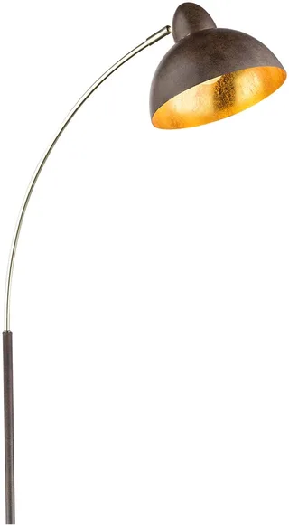 Vloerlamp - Anita - metaal - booglamp - E27 - 24703SR fra Globo i Brun – produktbillede 1 af 3