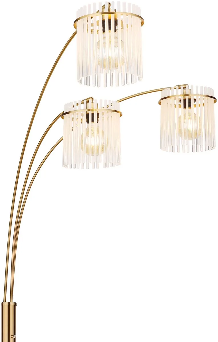 Vloerlamp - GORLEY - glas - booglamp - E27 - 15698-3SM de Globo en Or – photo produit