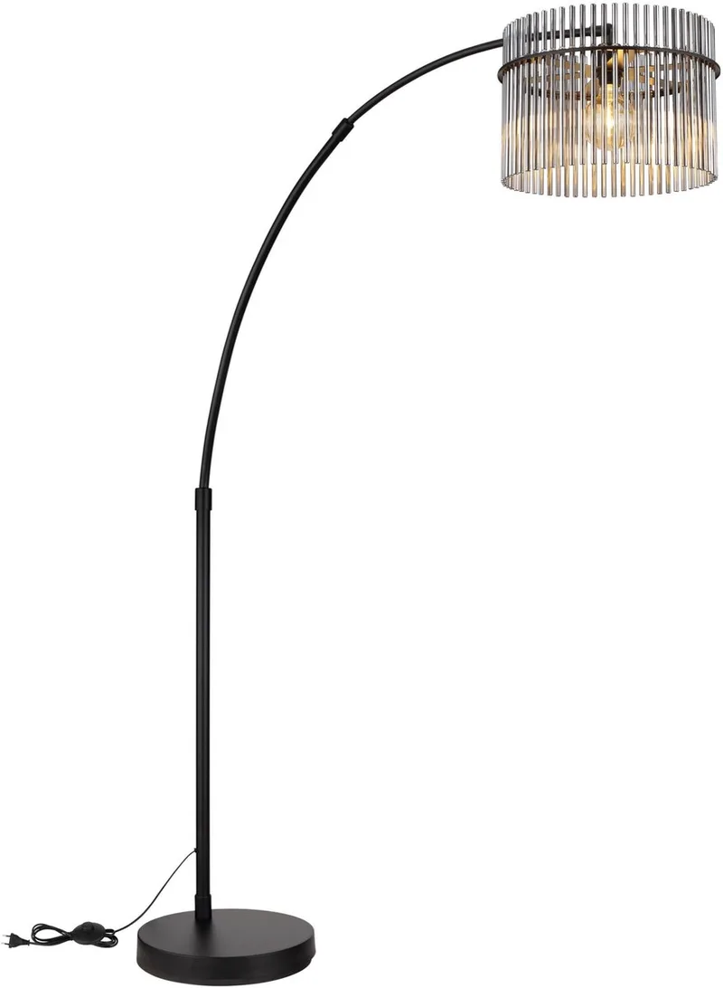 Vloerlamp - GORLEY - glas - booglamp - E27 - 15698S1 de Globo en Noir – photo produit 1 sur 3
