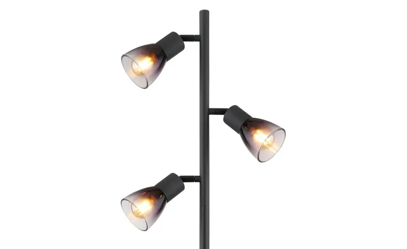 Vloerlamp LAVUS Glas 165.0cm Matt | Gekleurd E27 3-Lichts van Globo in Zwart – productfoto 2 van 3