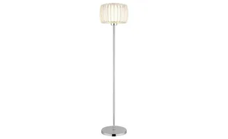 Vloerlamp Maribel, hoogte 150 cm, chroom/transparant, kunststof fra Globo i Krom, Helder, Opaal – produktbillede 3 af 3