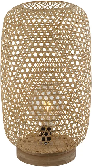Vloerlamp Modern interieur - H:55cm - E27 - Voor Binnen - Bamboe - Vloerlampen - Staande lamp - Staande lampen - Woonkamer - Slaapkamer de Globo en Marron – photo produit 1 sur 3