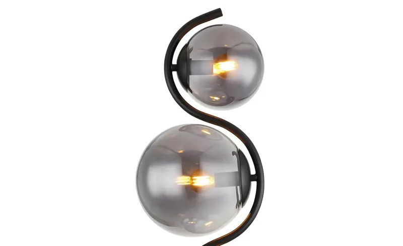 vloerlamp - Porry - glas smoke glas - Ø 66cm - E14 - 15869S de Globo en Noir – photo produit 2 sur 3