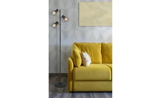 vloerlamp - Priska - metaal - E27 - 54017-3S de Globo en Noir – photo produit 3 sur 3