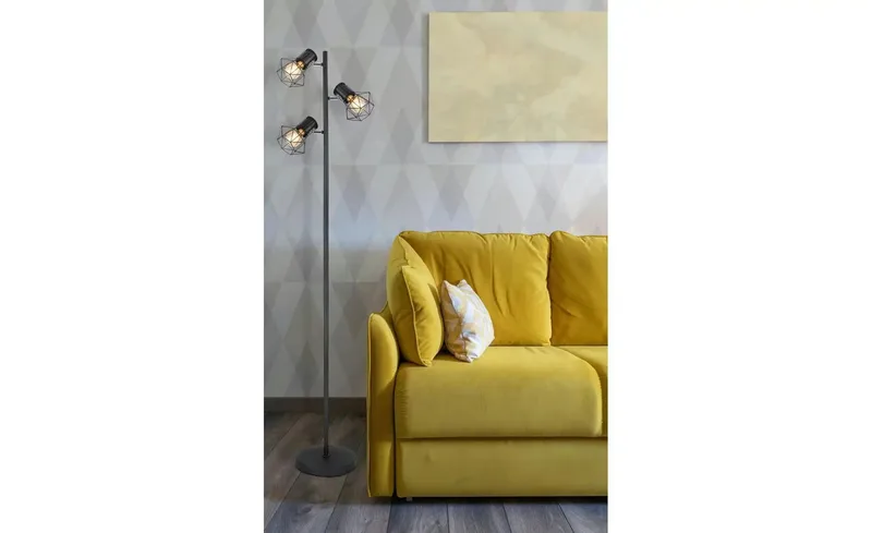 vloerlamp - Priska - metaal - E27 - 54017-3S de Globo en Noir – photo produit 3 sur 3
