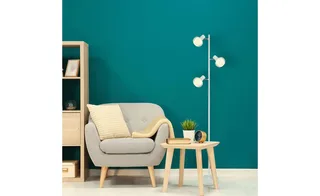 vloerlamp - Tokki - glas metaal - kleurglas-lamp - E14 - 54309SW fra Globo i Hvid – produktbillede 2 af 3