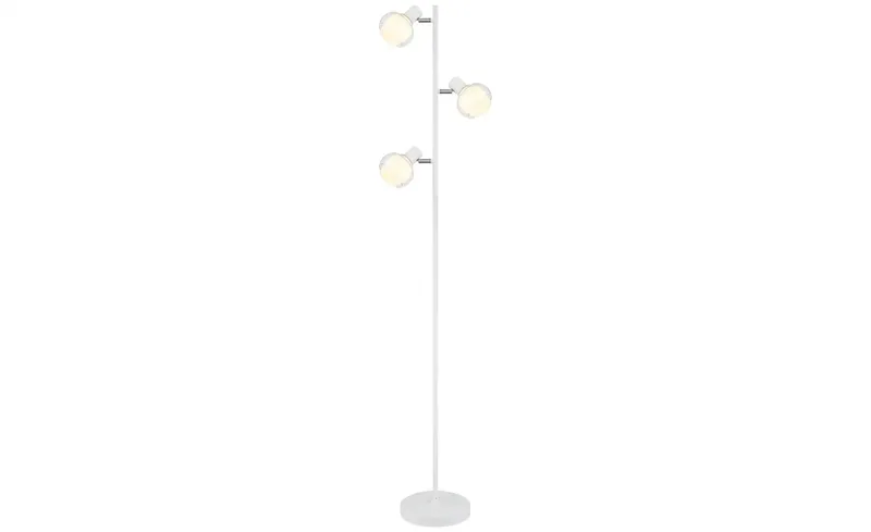vloerlamp - Tokki - glas metaal - kleurglas-lamp - E14 - 54309SW fra Globo i Hvid – produktbillede 3 af 3